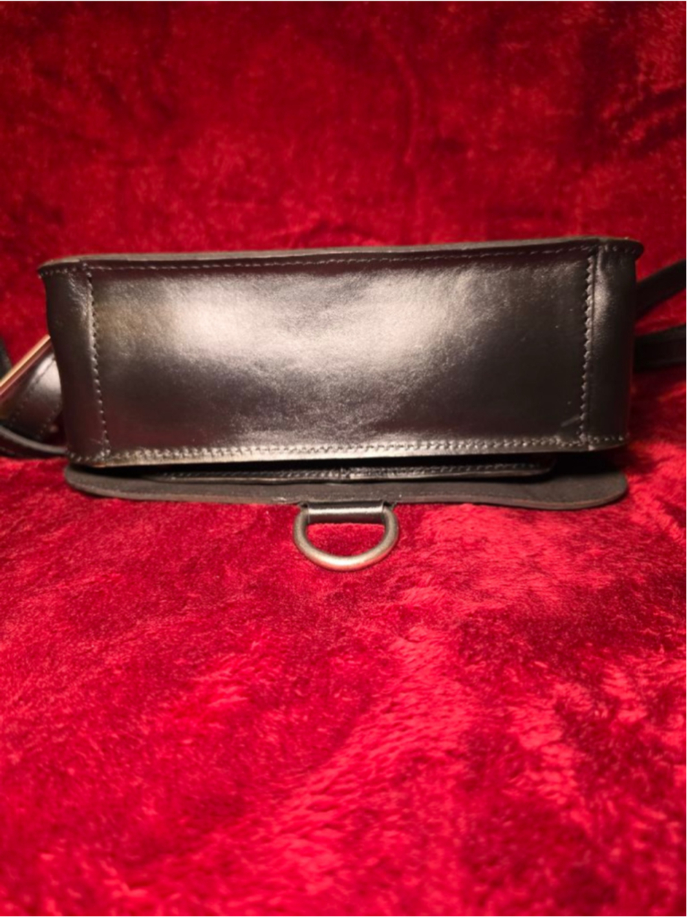 Patricia Nash Black Rose Tooled Leather Crossbody Bag One Size - Picture 5 of 10